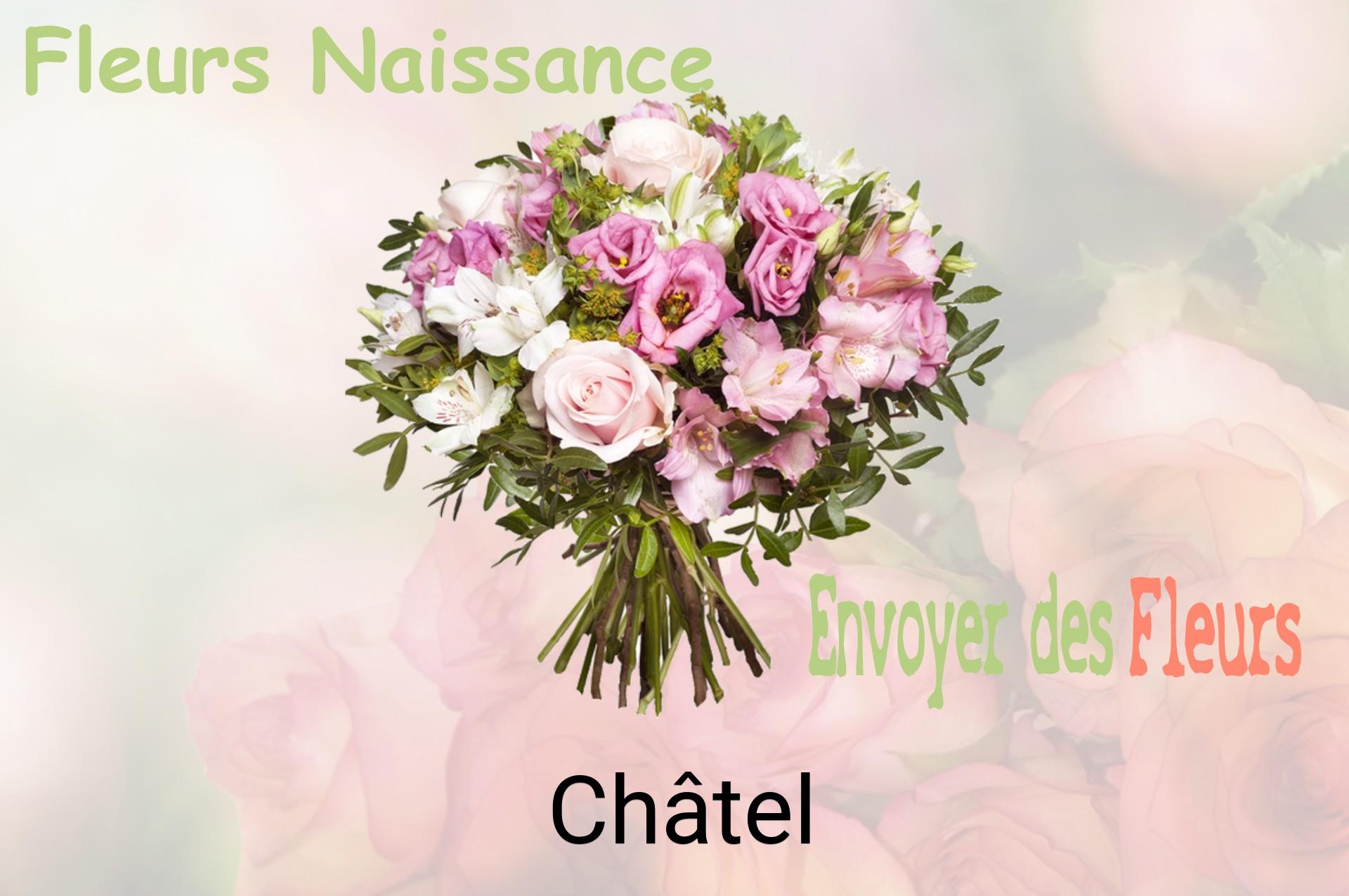 Bouquet de fleurs de naissance livré à Châtel